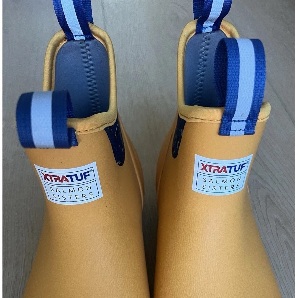 Xtratuff Women's Ankle Deck rain Boot Size 10 Yellow EUC 6" - Picture 7 of 9